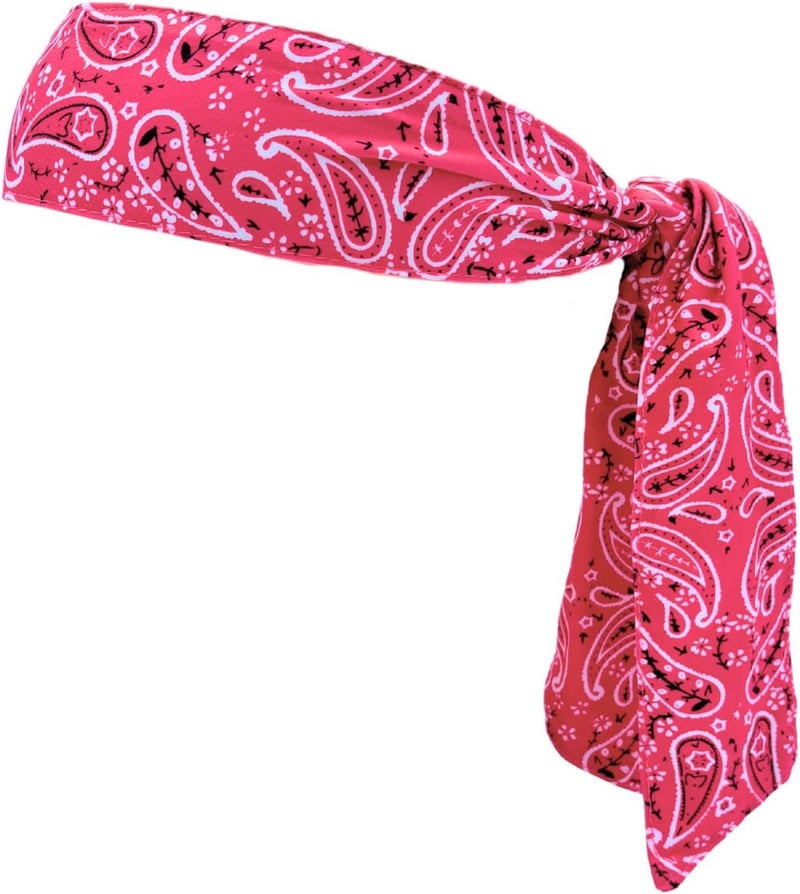 MD Style Tie Bandana Headband for Men and Women Hair Accessorries Paisley and Solid Color Sweat Band for Sports Workout Hairband - Image 1